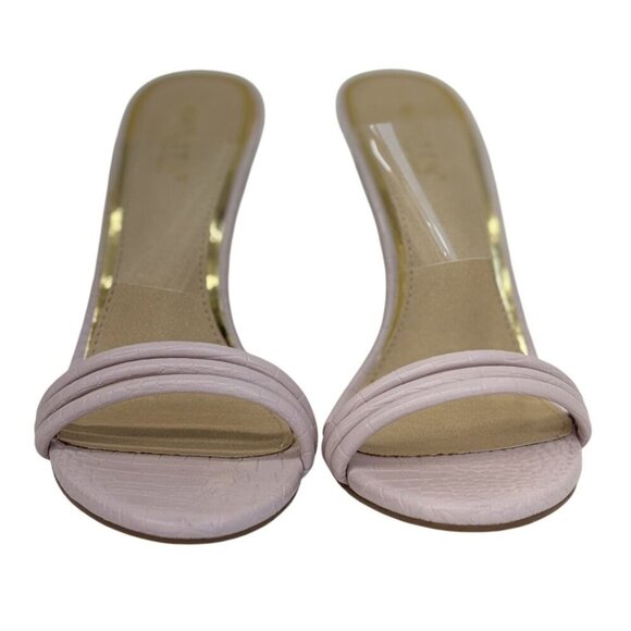 KAYLEEN / Berkley-16 / Pink / High Heeled Sandals With Clear / Strap Detail - Picture 5 of 11